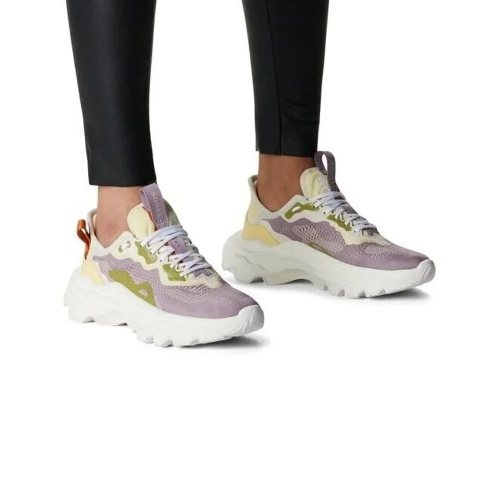 NEW SOREL Shale Mauve & Tranquil Yellow Kinetic Breakthru Day Sneaker - Picture 1 of 5